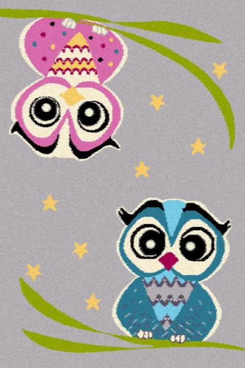 Dywan dziecięcy OWL szary z sowami (różne rozmiary)