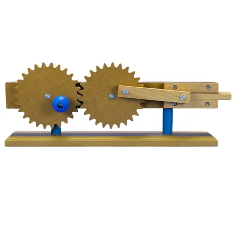 Mechanizm korbowy model drewniany