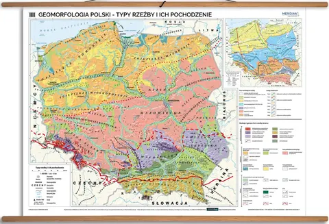 Geomorfologia Polski Mapa ścienna do szkoły