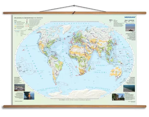 Ścienna mapa degradacji środowiska na świecie