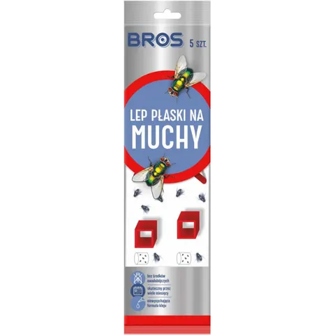 BROS Lep na muchy PŁASKI, 5 szt