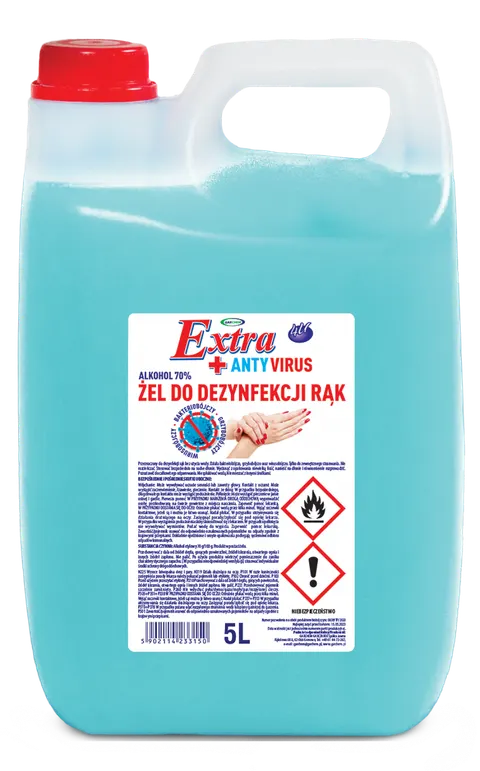 ŻEL ANTYBAKTERYJNY DO DEZYNFEKCJI RĄK 5L 4U