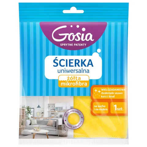 Ścierka uniwersalna żółta mikrofibra GOSIA