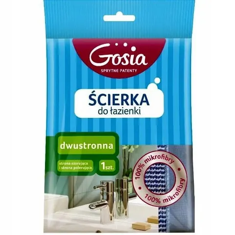 Ścierka dwustronna z mikrofibry do łazienki GOSIA