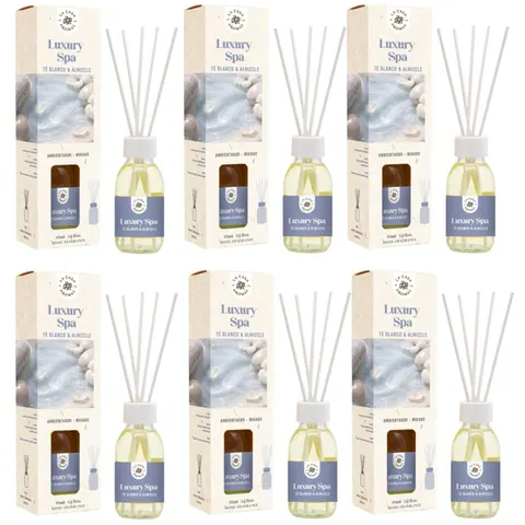 LA CASA DE LOS AROMAS BASIC Patyczki zapachowe BIAŁA HERBATA I PIŻMO 95 ml, pakiet 6 opakowań