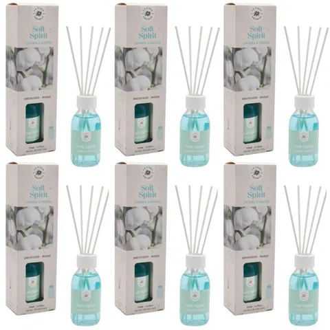 LA CASA DE LOS AROMAS BASIC Patyczki zapachowe DREWNO LAWENDOWE 95 ml, pakiet 6 opakowań