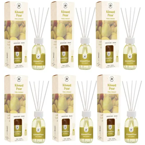 LA CASA DE LOS AROMAS BASIC Patyczki zapachowe GRUSZKA I BIAŁE KWIATY 95 ml, pakiet 6 opakowań