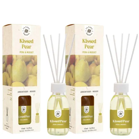 LA CASA DE LOS AROMAS BASIC Patyczki zapachowe GRUSZKA I BIAŁE KWIATY 95 ml, pakiet 2 opakowań