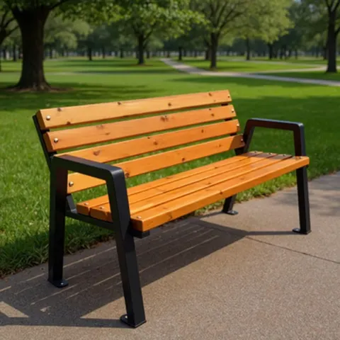 Ławka ogrodowa Moderno z drewna egzotycznego 150 cm