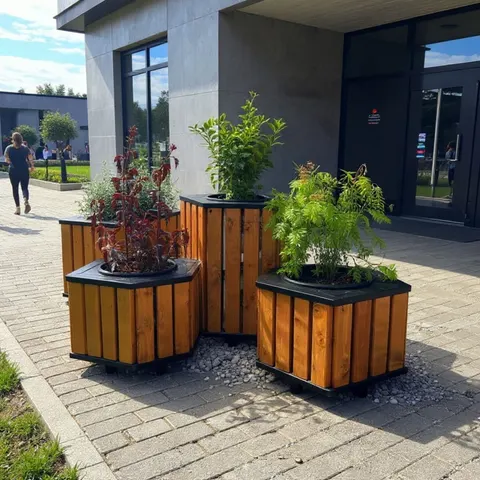 Donica drewniana modułowa Heksagon duża