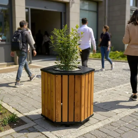 Donica drewniana modułowa Heksagon mała