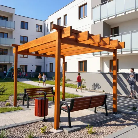 Drewniana pergola ogrodowa Duża
