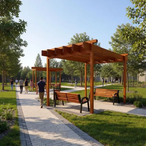 Drewniana pergola ogrodowa Mała