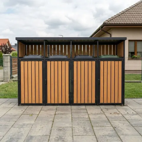 Zabudowa koszy śmietnikowych 4x120l