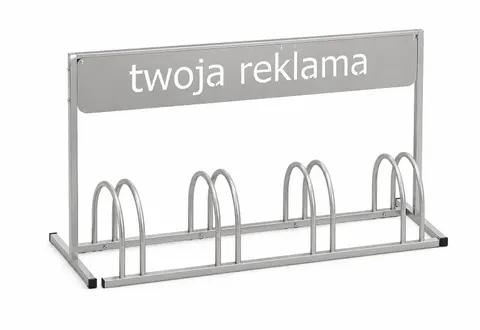 Stojak rowerowy Primario 4 stanowiskowy z reklamą
