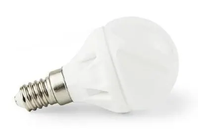 Żarówka LED E14 42SMD 3014H Kula Ceramiczna Ciepła 4W/400lm