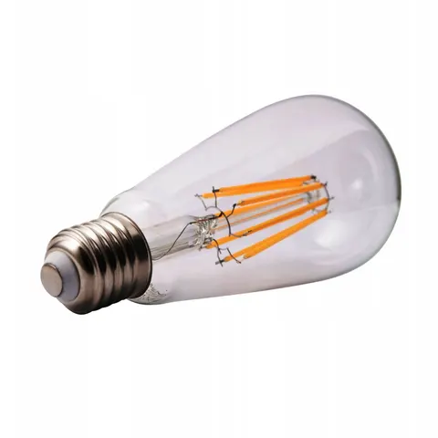 Żarówka LED E27 COG Filament Edison Ciepła 8W/960lm Łezka