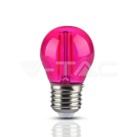 Żarówka LED E27 2W/60lm Dekoracyjna Kolor Różowy