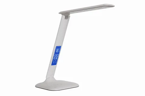 Lampka Biurkowa LED 5W Biała LCD Ściemnialna