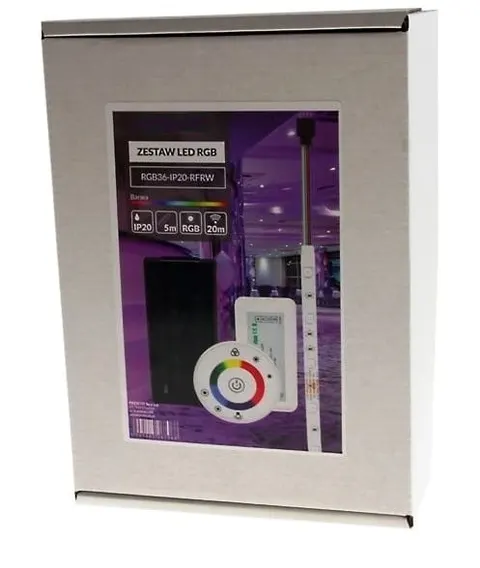 Zestaw - Taśma LED RGB 150SMD IP20 Pilot RF Okrągły