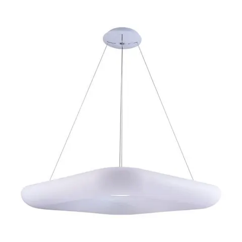 Lampa LED Wisząca 50W/3500lm Kwadrat Biała WW