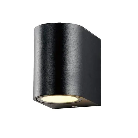 Kinkiet Elewacyjny Alu Czarny Walcowaty 1xGU10