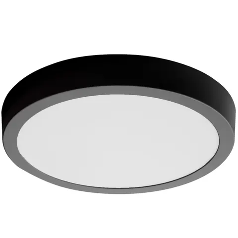 Panel LED Czarny Natynkowy okrągły 18W/1620lm NW