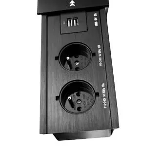 Gniazdko Blatowe x 2 + 2xUSB rozsuwane