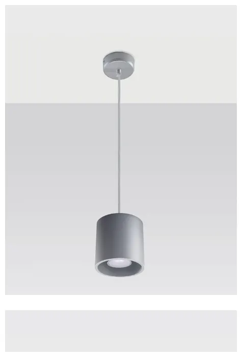 Lampa wisząca ORBIS 1 szary Sollux