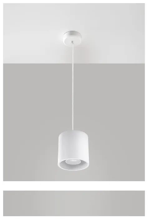 Lampa wisząca ORBIS 1 biały Sollux