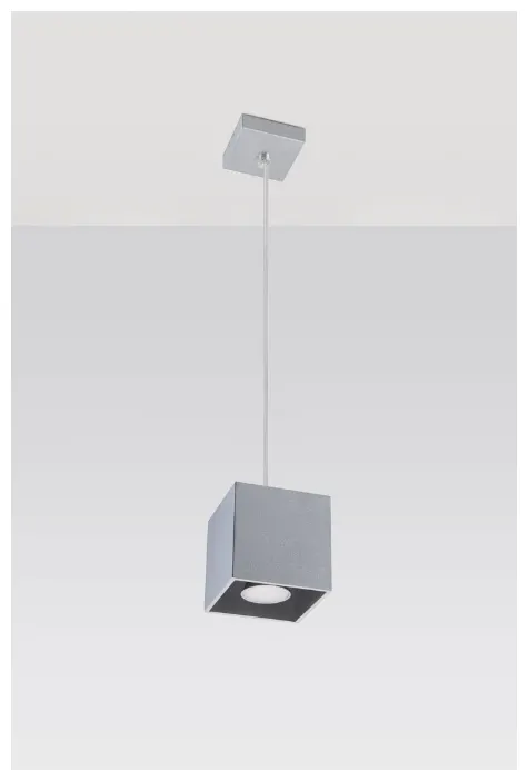 Lampa wisząca QUAD 1 szary Sollux