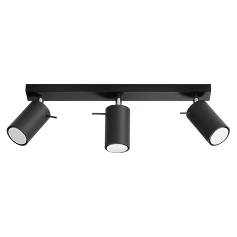 Plafon RING 3L czarny Sollux