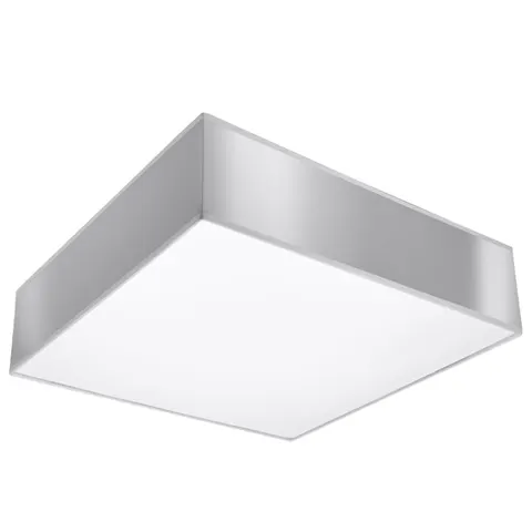 Lampa sufitowa plafon szary kwadrat 35cm Sollux Lighting SL.0137 Horus 2xE27