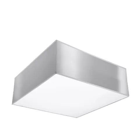 Szary plafon sześcian z tworzywa sztucznego Sollux Lighting SL.0143 Horus E27 11x25x25cm