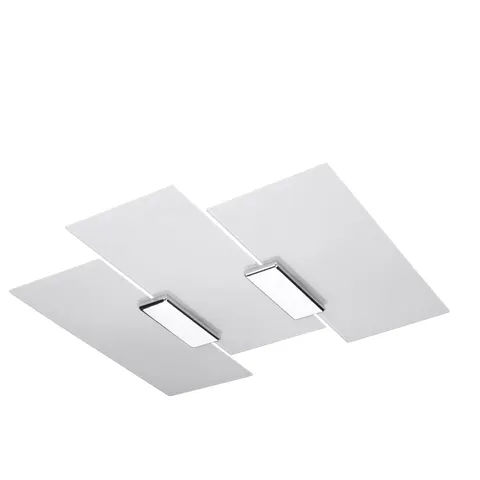 Chromowany plafon z trzema prostokątnymi płatami szkła Sollux Lighting SL.0198 Fabiano ExE27 42cm