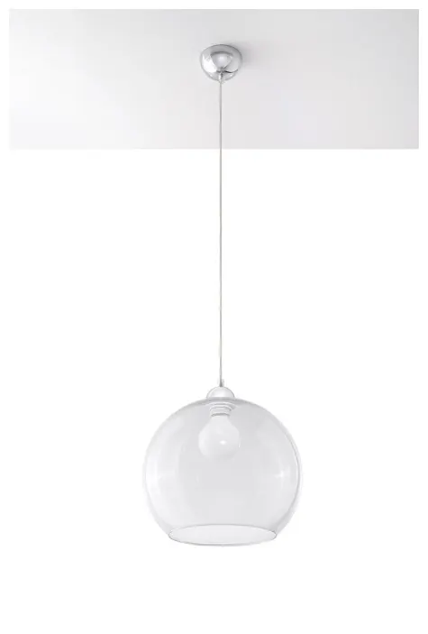 Lampa wisząca BALL transparentny Sollux