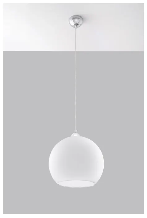 Lampa wisząca BALL biała Sollux
