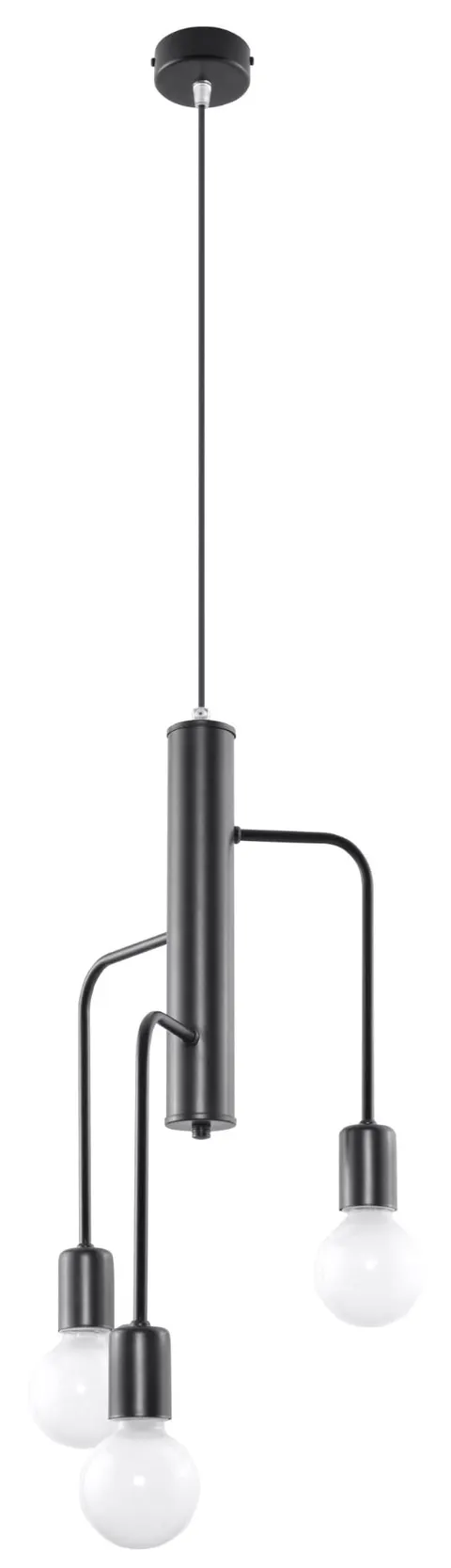 Żyrandol DUOMO 3M czarna lampa wisząca loft E27