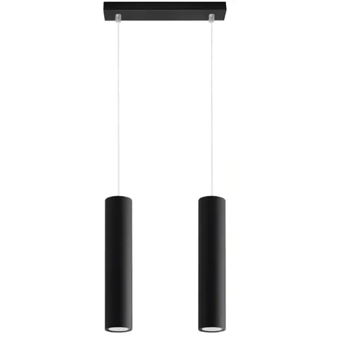 Lampa wisząca LAGOS 2 czarny GU10 2x40W IP20 SL.0328 SOLLUX