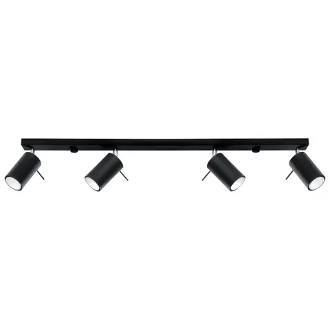 Plafon RING 4xGU10 reflektor sufitowy czarny Sollux