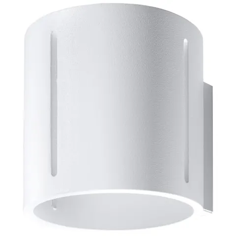Biały kinkiet walec z nacięciami Sollux Lighting SL.0352 Inez G9