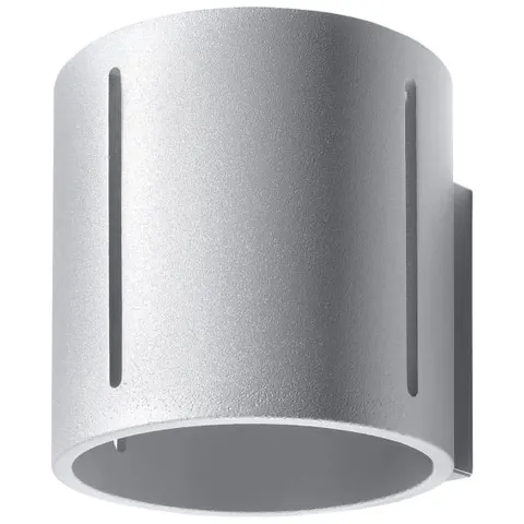 Szary kinkiet walec z nacięciami Sollux Lighting SL.0354 Inez G9