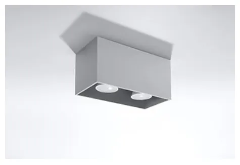 Plafon QUAD MAXI szary Sollux