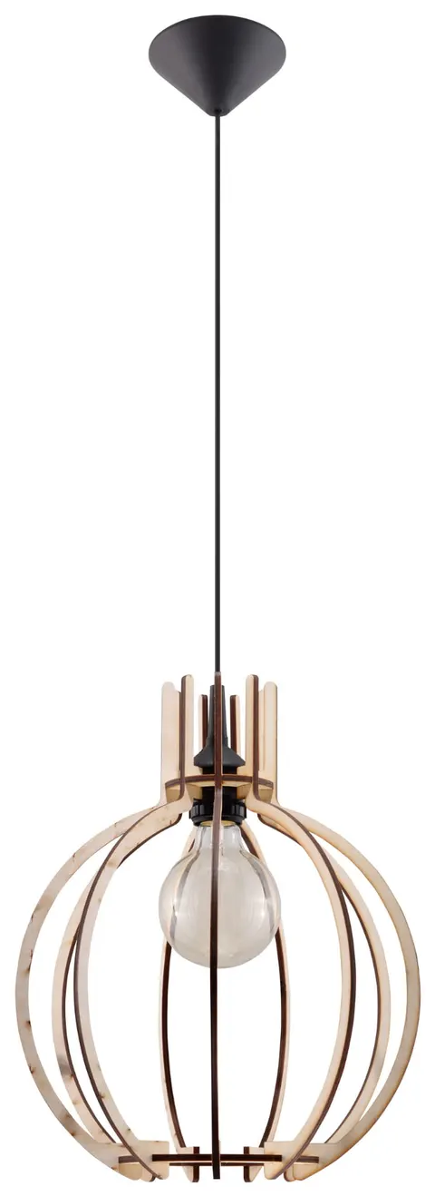 Lampa wisząca ARANCIA naturalne drewno E27 1x60W IP20 SL.0391 SOLLUX