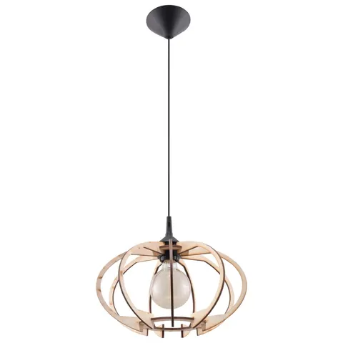 Lampa wisząca MANDELINO naturalne drewno Sollux SL.0392