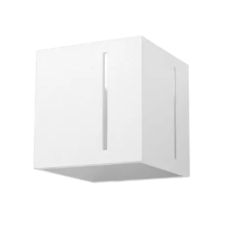 Biały kinkiet mała kostka sześcian Sollux Lighting SL.0395 Pixar G9 10x10x12cm