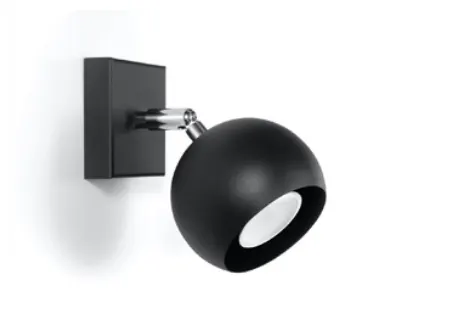 Kinkiet OCULARE czarny GU10 1x40W IP20 SL.0443 SOLLUX
