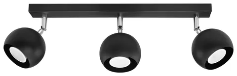 Plafon OCULARE 3xGU10 czarny Sollux SL.0445 metalowy