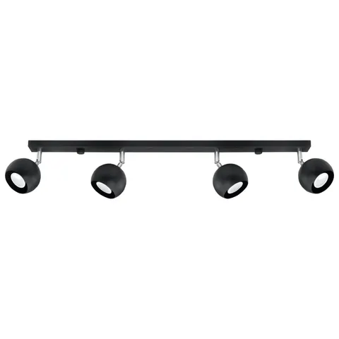 Plafon OCULARE 4xGU10 czarny Sollux metalowy SL.0447