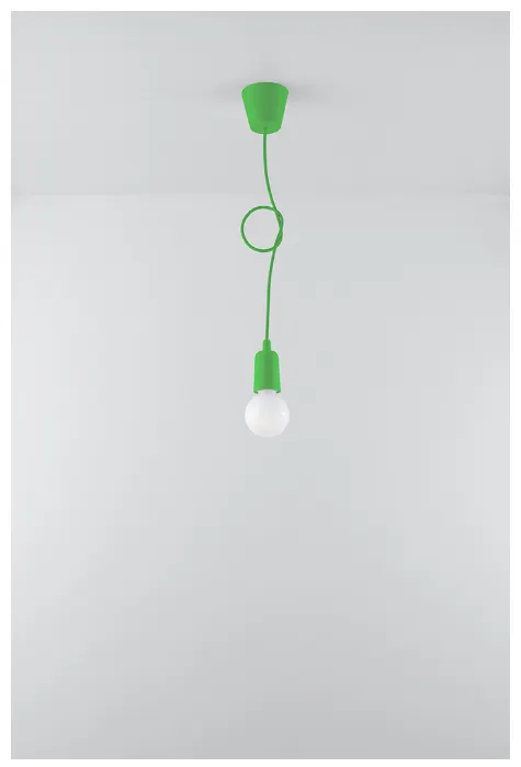 Lampa wisząca DIEGO 1 zielony Sollux